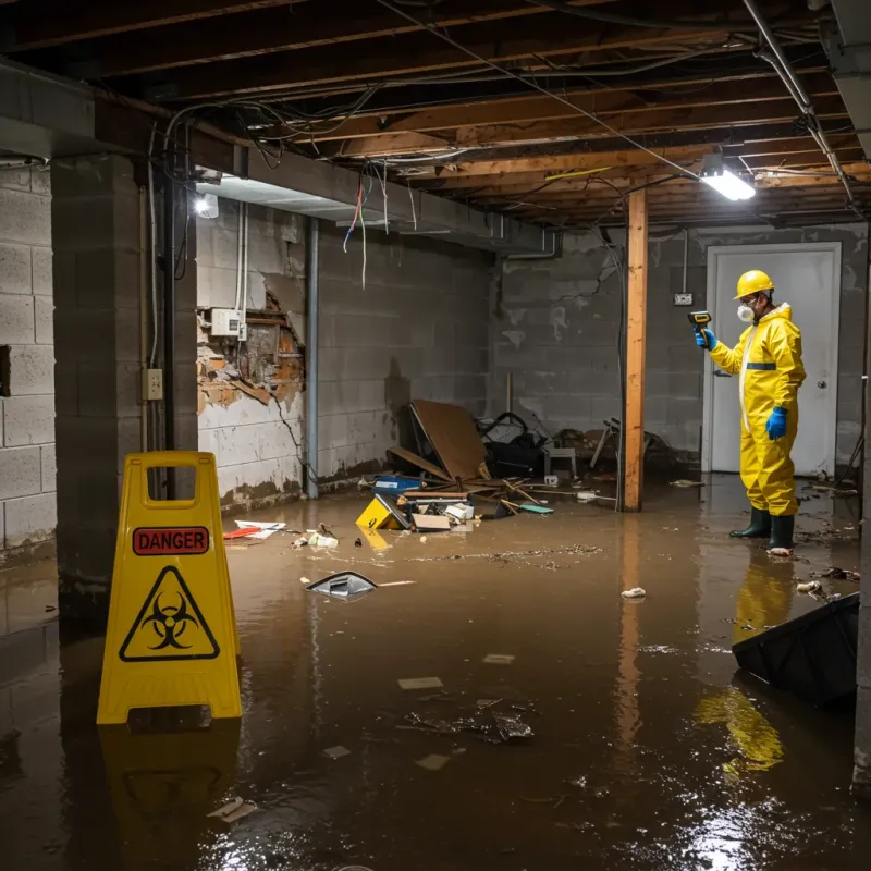 Flooded Basement Electrical Hazard in Pine County, MN Property